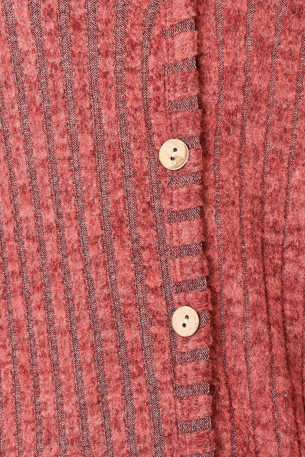 Ribbed Button-Up Cardigan with Pockets