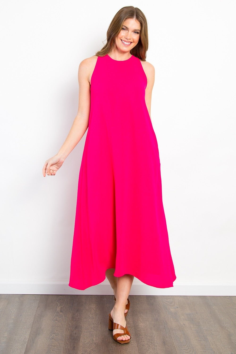 Be Stage Midi Tank Dress with Pockets - Runway Regalia