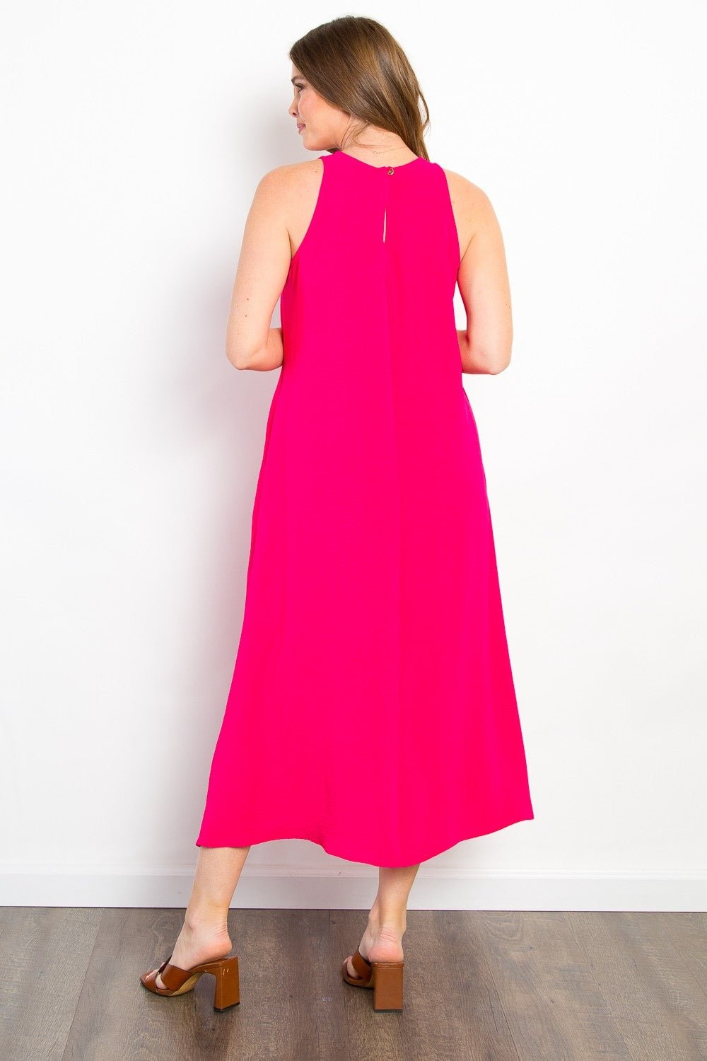 Be Stage Midi Tank Dress with Pockets - Runway Regalia