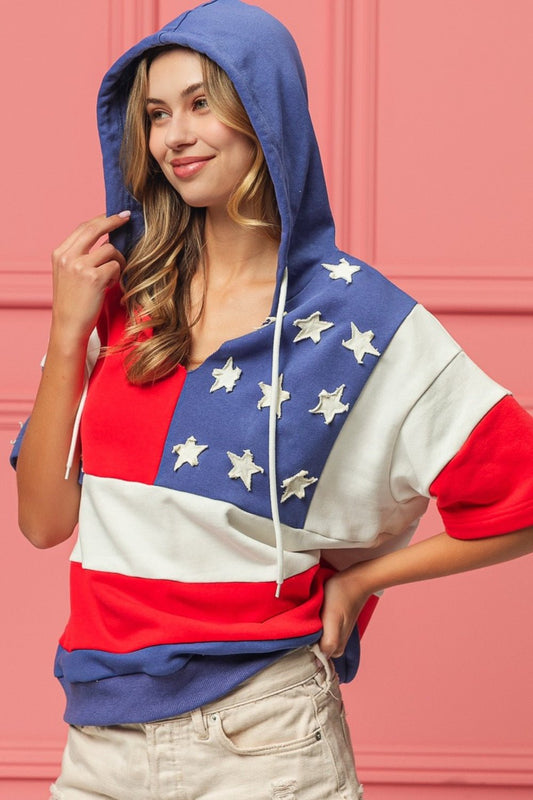 BiBi American Flag Theme Hoodie - Runway Regalia