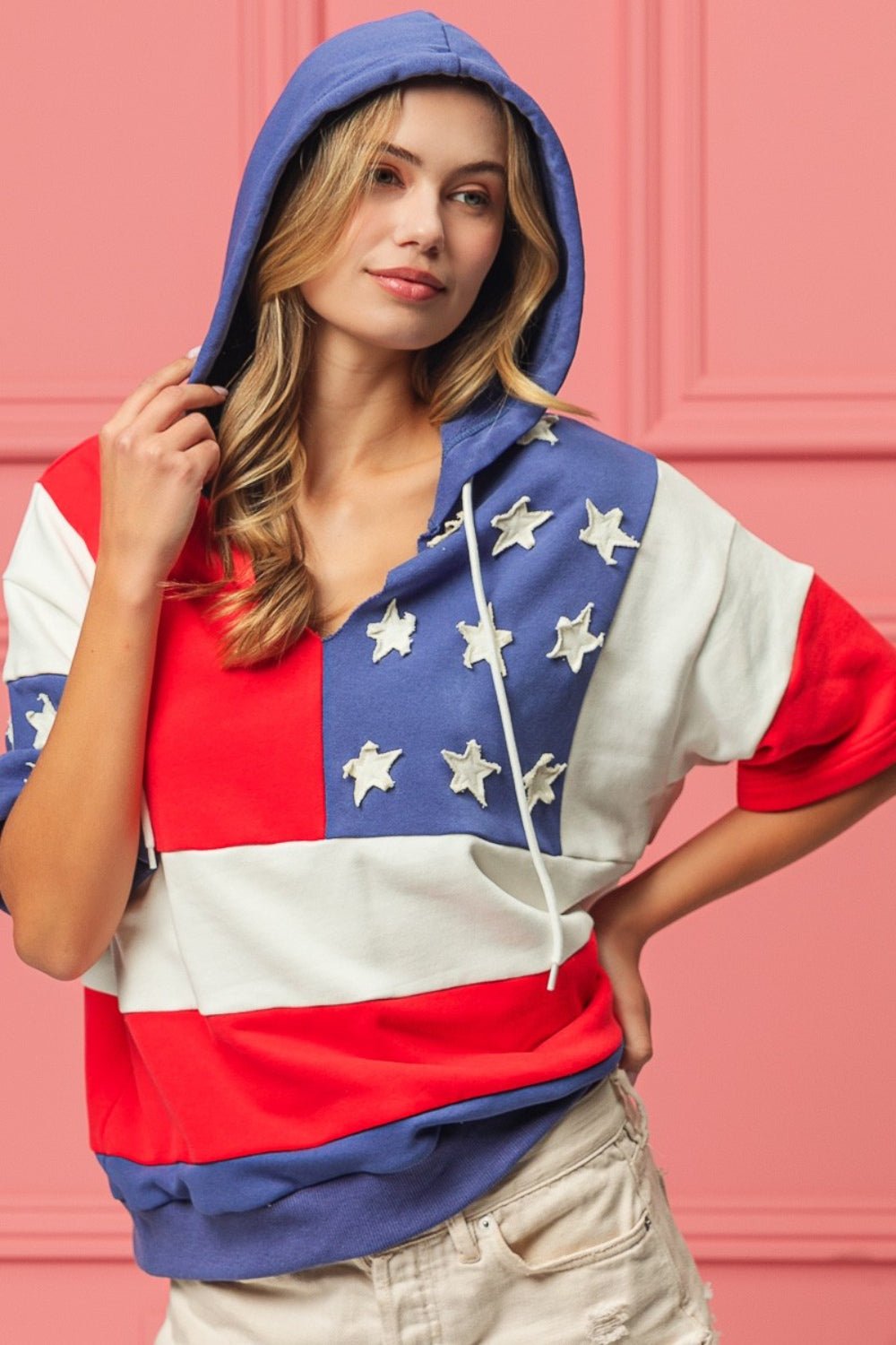 BiBi American Flag Theme Hoodie - Runway Regalia