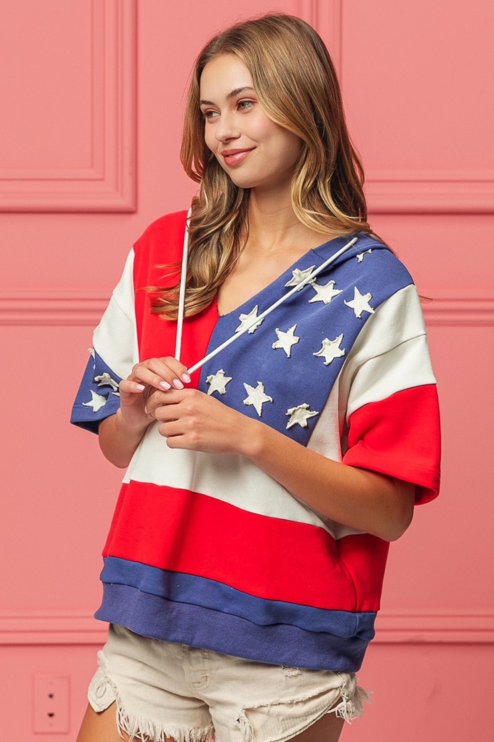 BiBi American Flag Theme Hoodie - Runway Regalia