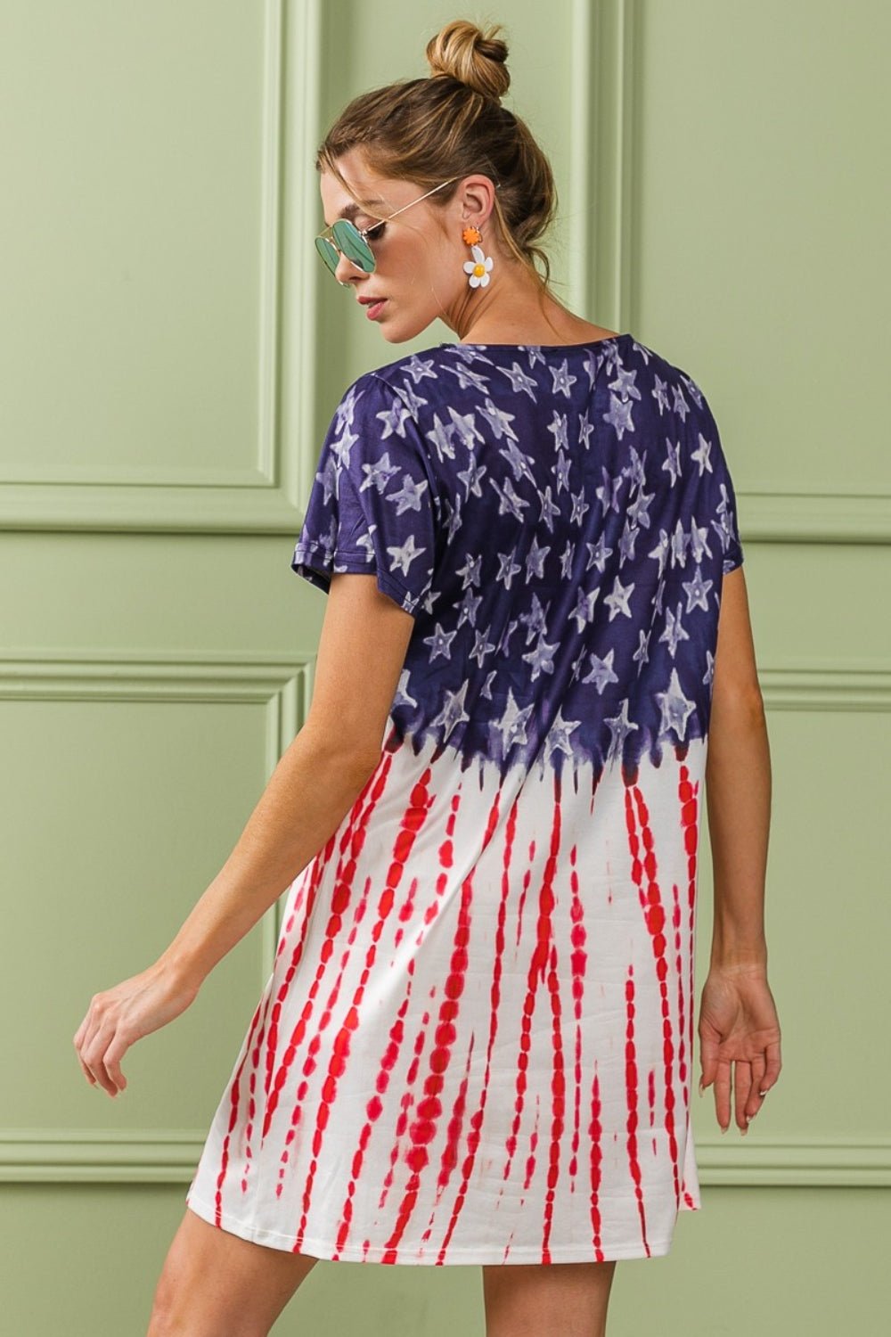 BiBi American Flag Theme Tee Dress - Runway Regalia