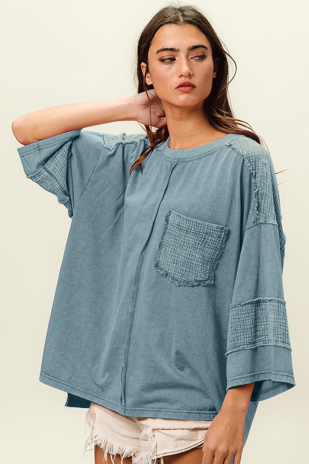 BiBi High - Low Washed T-Shirt - Runway Regalia