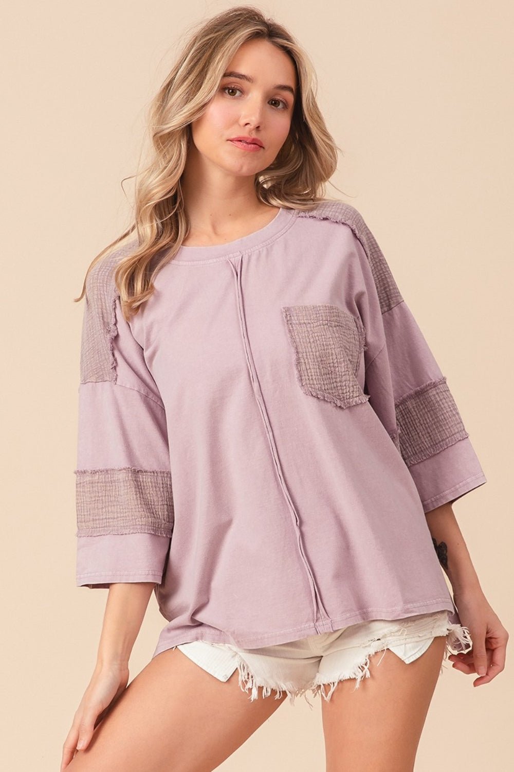 BiBi High - Low Washed T-Shirt - Runway Regalia