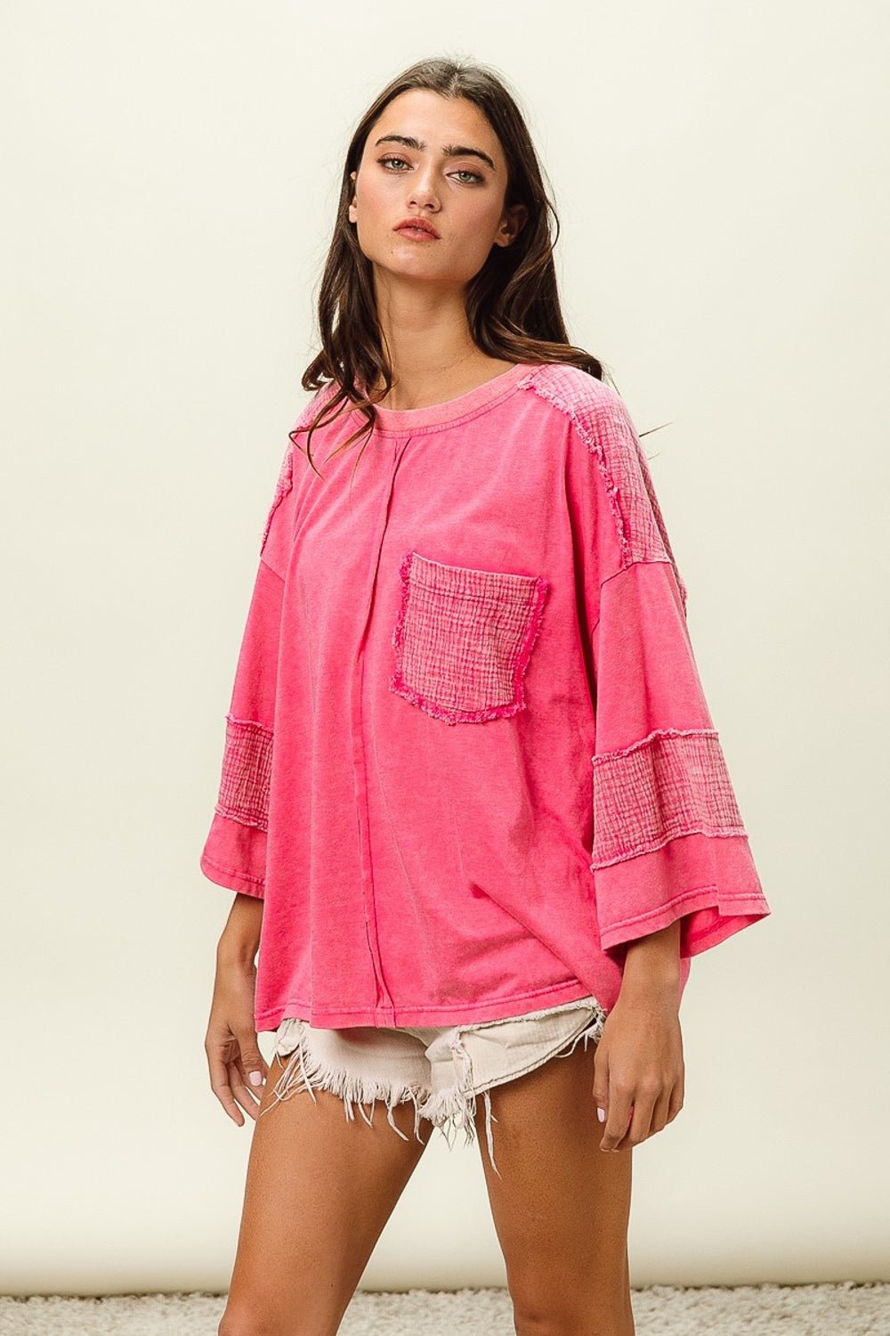 BiBi High - Low Washed T-Shirt - Runway Regalia