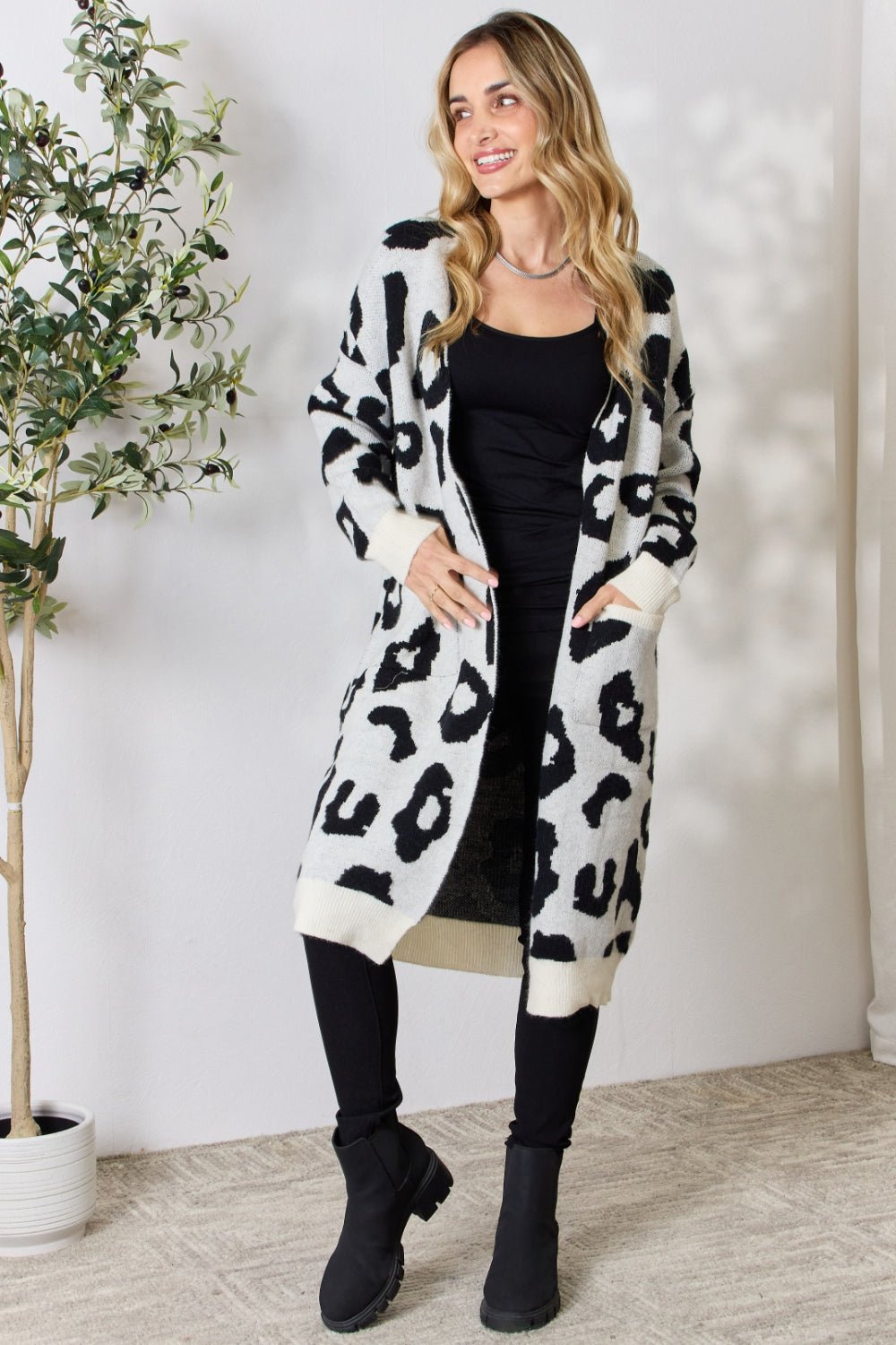 BiBi Leopard Open Front Cardigan - Runway Regalia