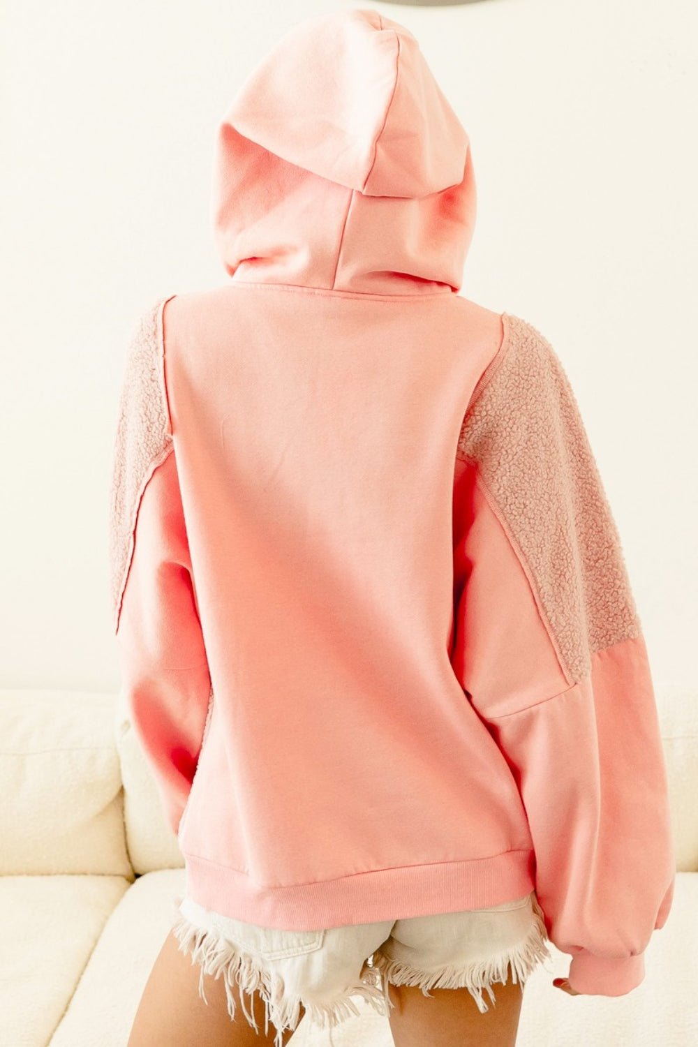 BiBi Square Panel Block Detailed Hoodie - Runway Regalia