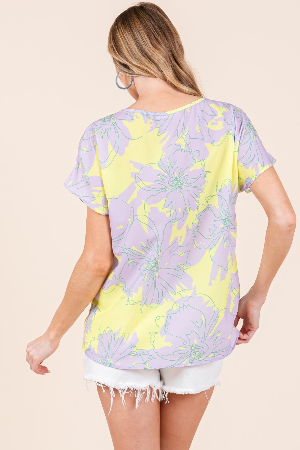 BOMBOM Floral Short Sleeve T-Shirt - Runway Regalia