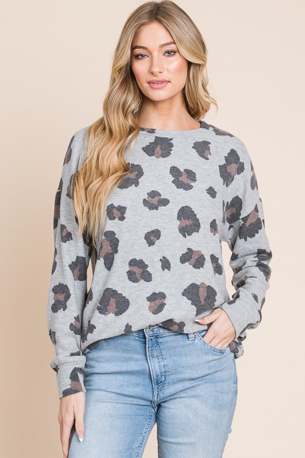 BOMBOM Leopard Drop Shoulder T-Shirt - Runway Regalia