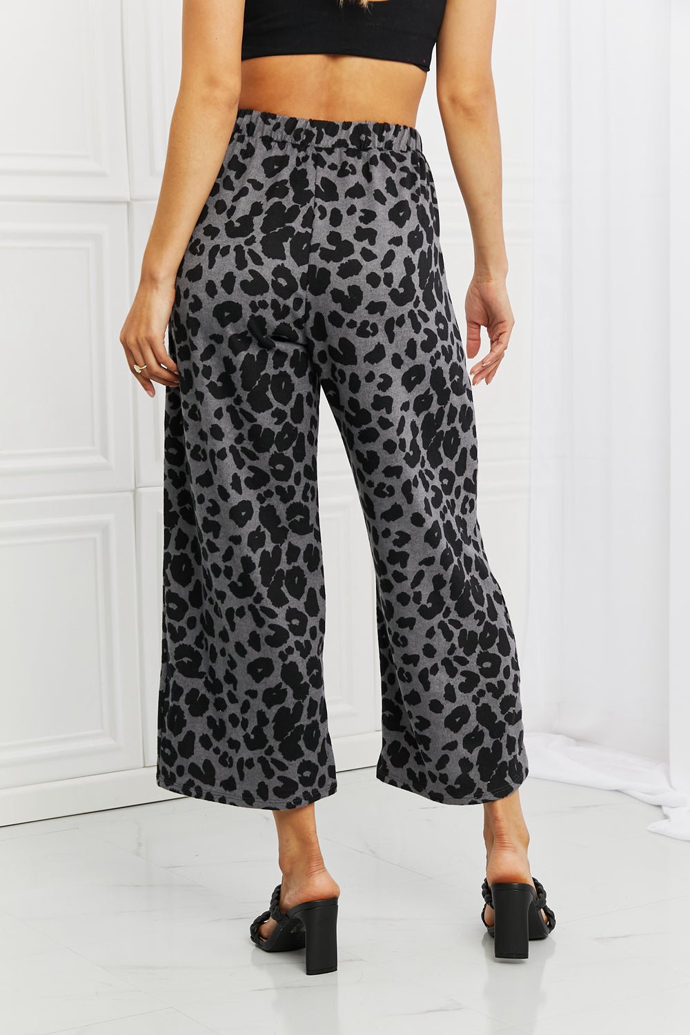 BOMBOM Stay Cozy Pattern Wide Leg Pants - Runway Regalia