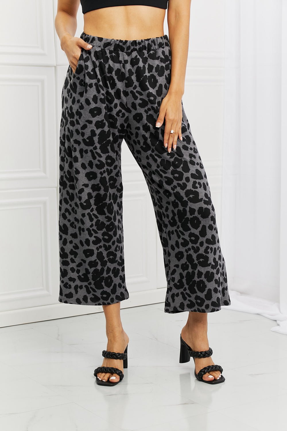 BOMBOM Stay Cozy Pattern Wide Leg Pants - Runway Regalia