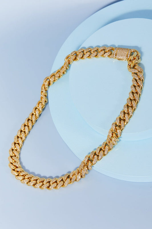 Brass Curb Chain Necklace - Runway Regalia