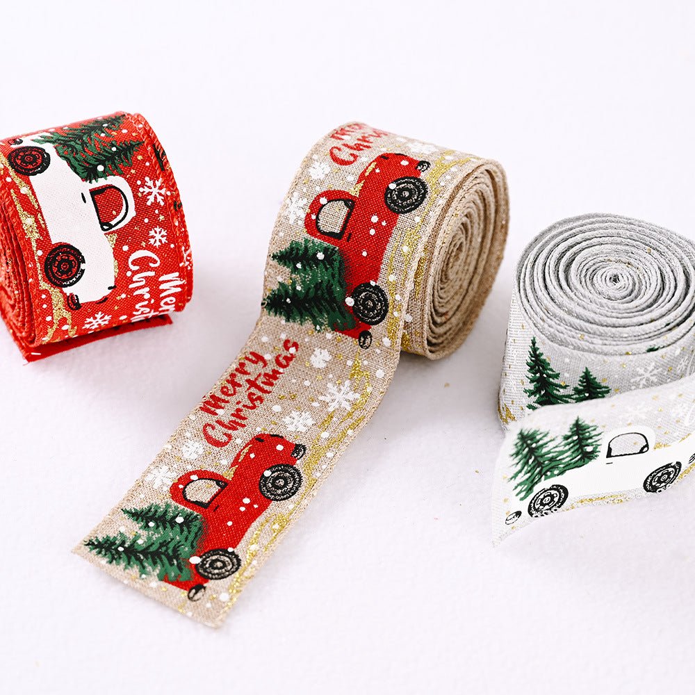 Car & Christmas Tree Ribbon - Runway Regalia