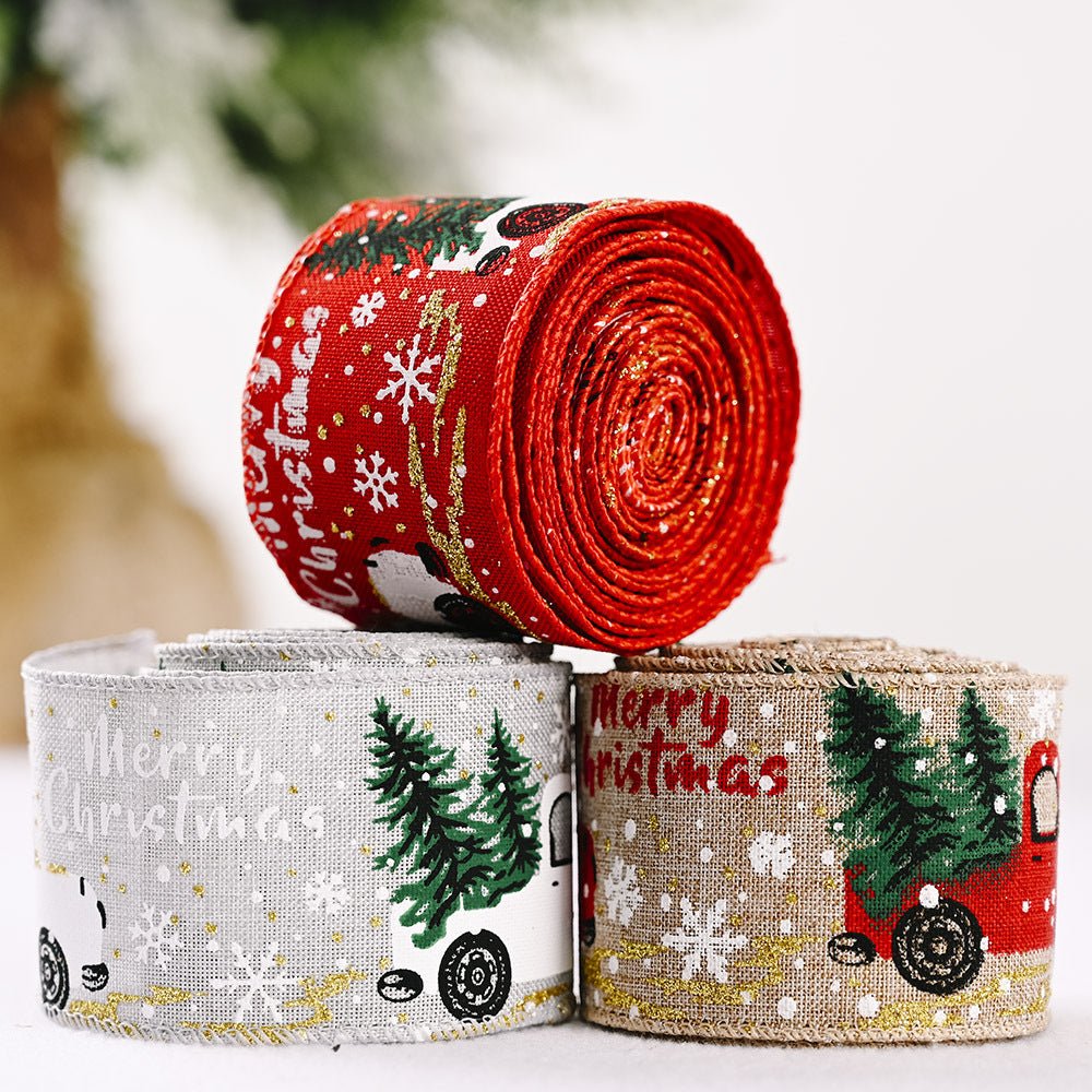 Car & Christmas Tree Ribbon - Runway Regalia