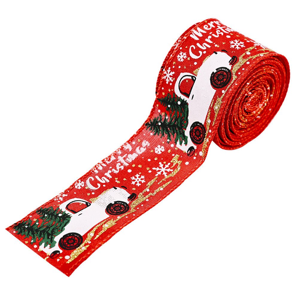 Car & Christmas Tree Ribbon - Runway Regalia