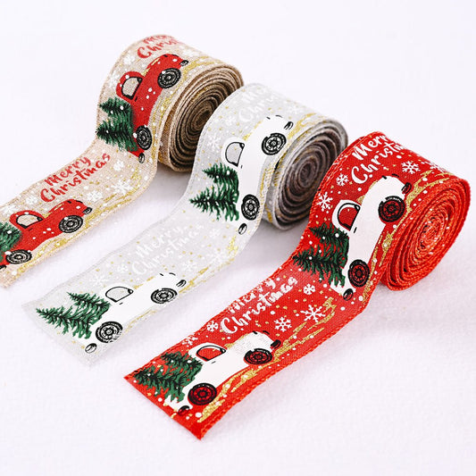 Car & Christmas Tree Ribbon - Runway Regalia