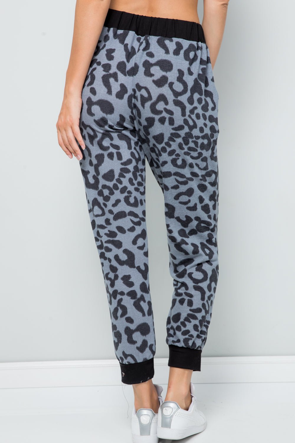 Celeste Full Size Leopard Contrast Sweatpants - Runway Regalia