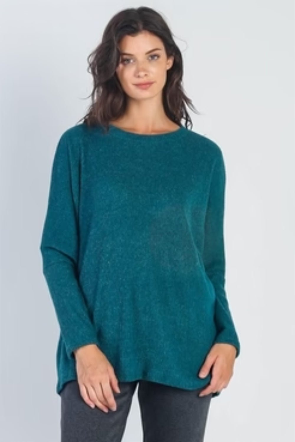 Cherish Apparel Round Neck Long Sleeve Sweater - Runway Regalia