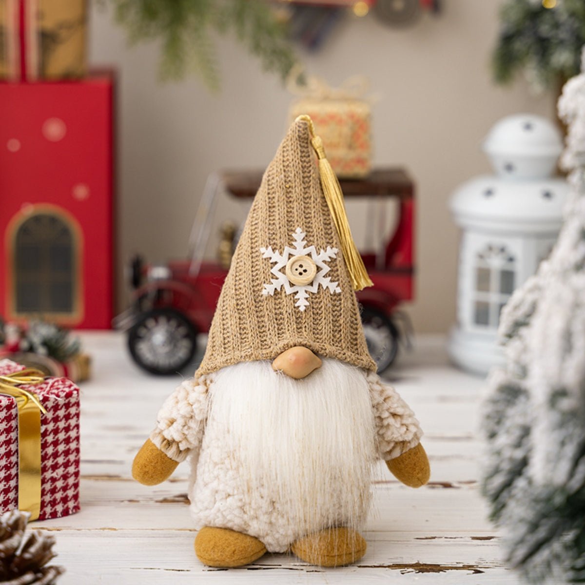 Christmas Pointed Hat Faceless Doll Ornament - Runway Regalia