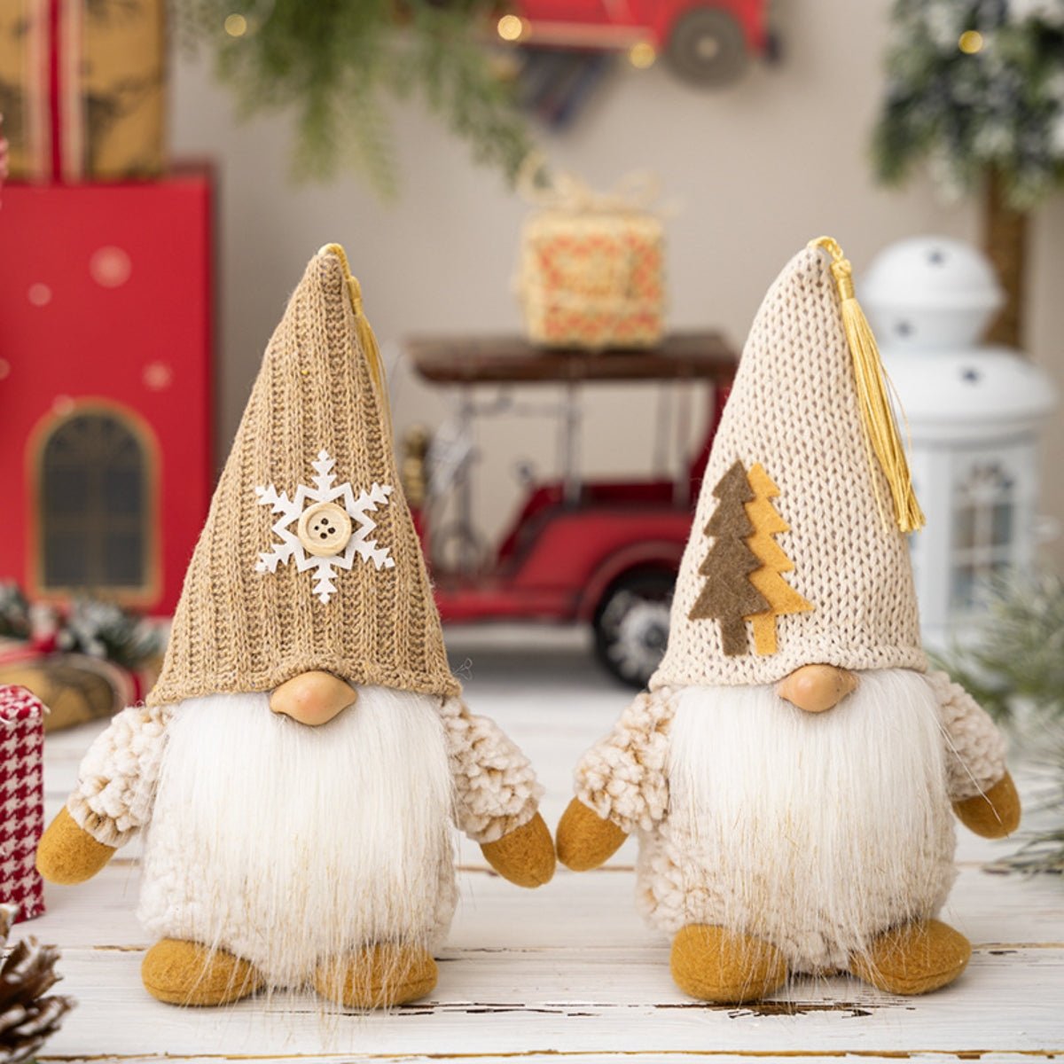 Christmas Pointed Hat Faceless Doll Ornament - Runway Regalia