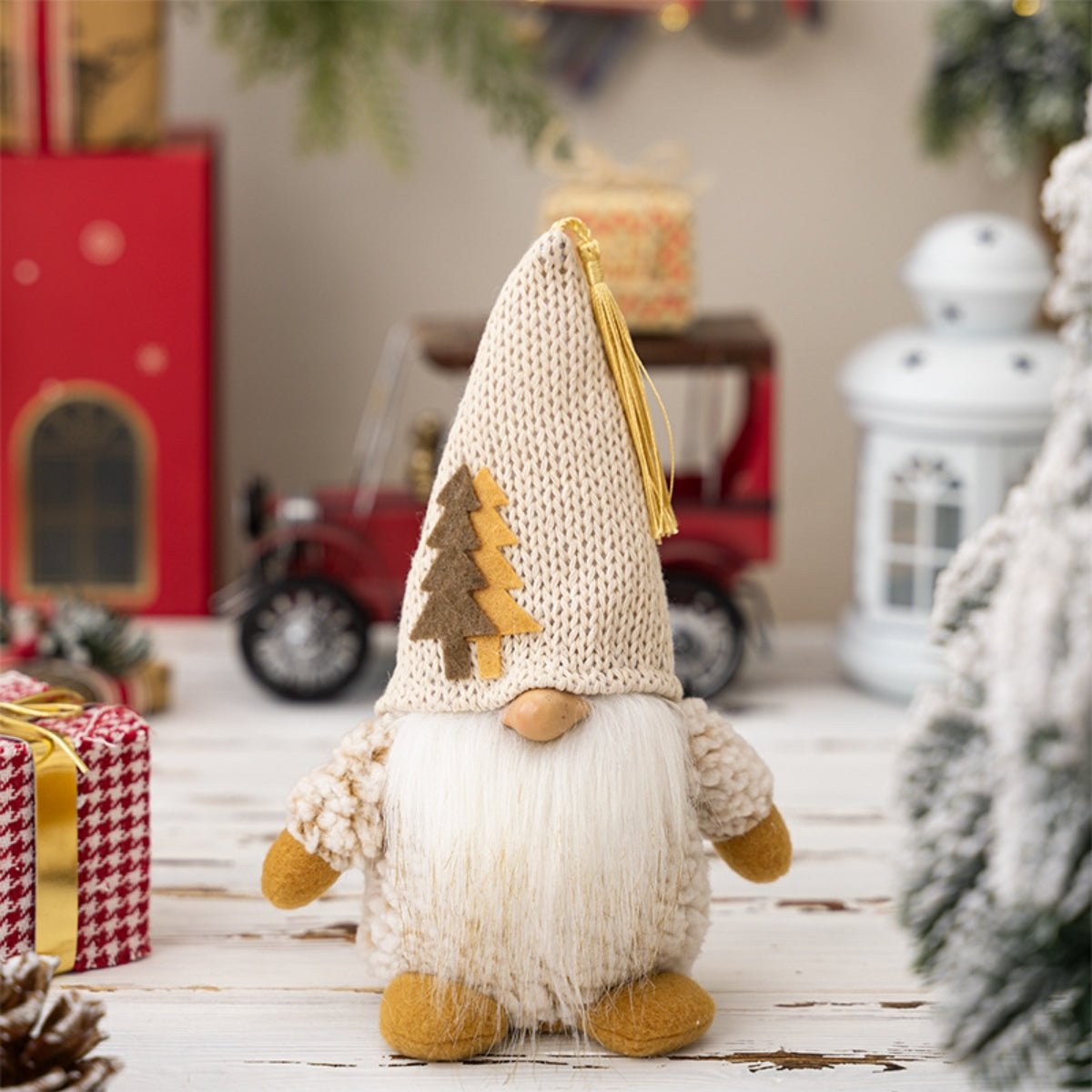 Christmas Pointed Hat Faceless Doll Ornament - Runway Regalia