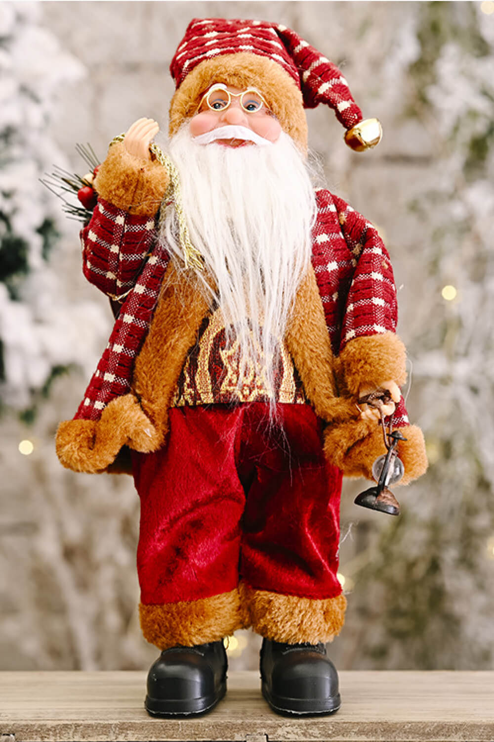 Christmas Standing Santa Claus Figure - Runway Regalia