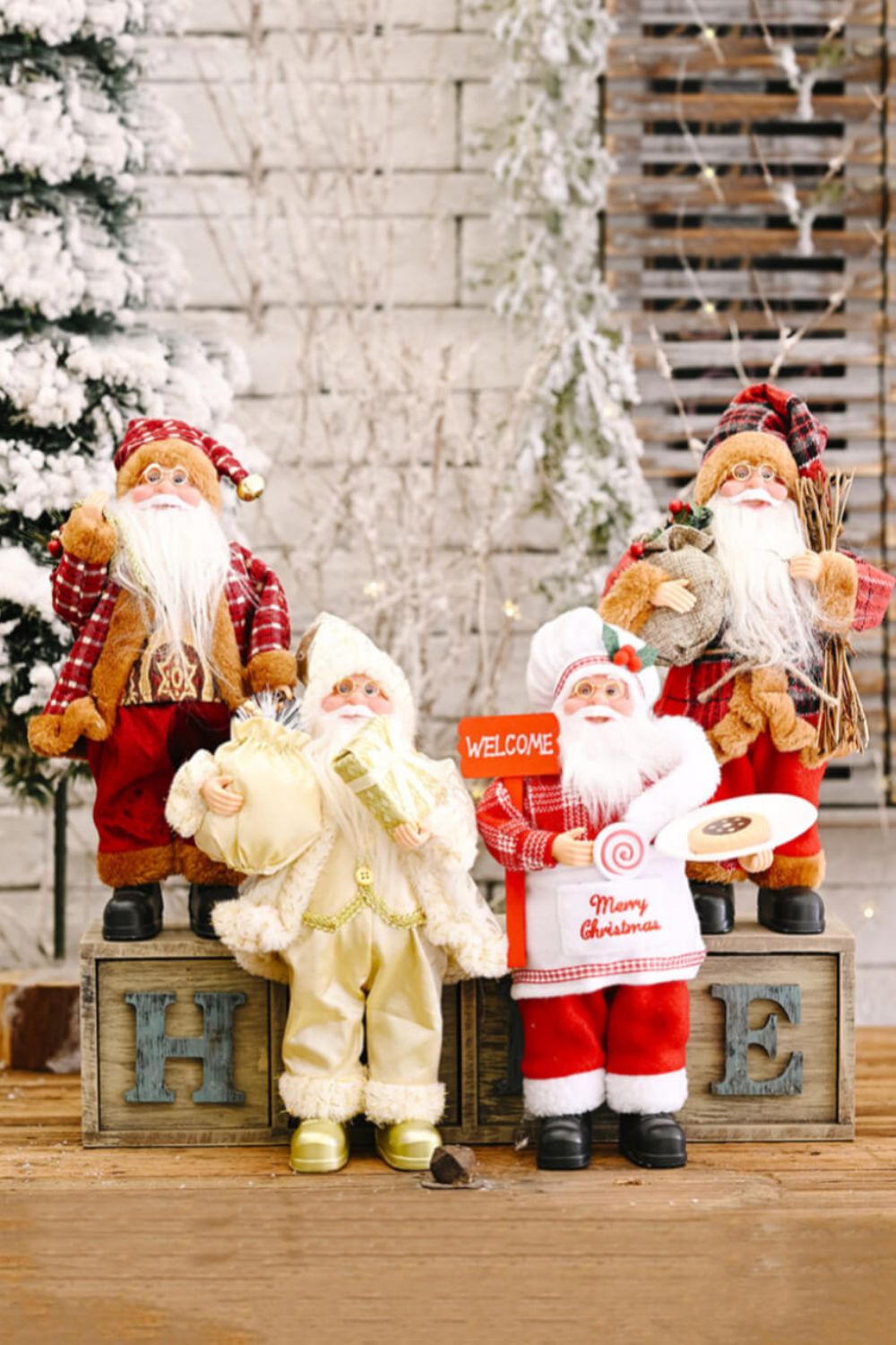 Christmas Standing Santa Claus Figure - Runway Regalia