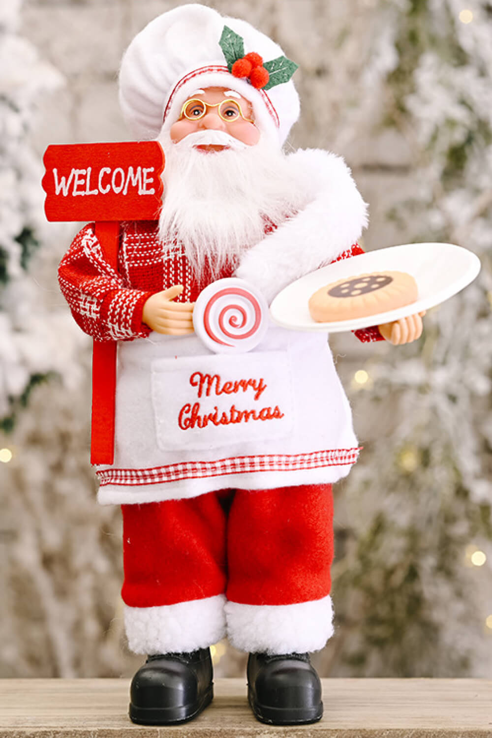 Christmas Standing Santa Claus Figure - Runway Regalia