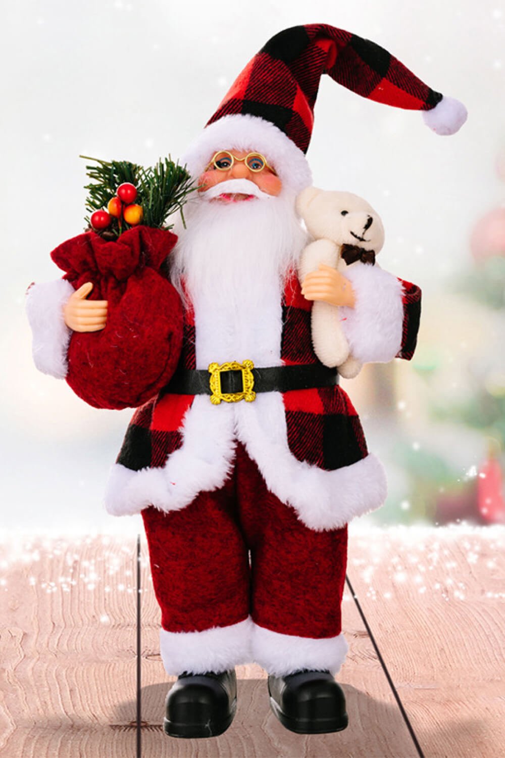 Christmas Standing Santa Claus Figure - Runway Regalia