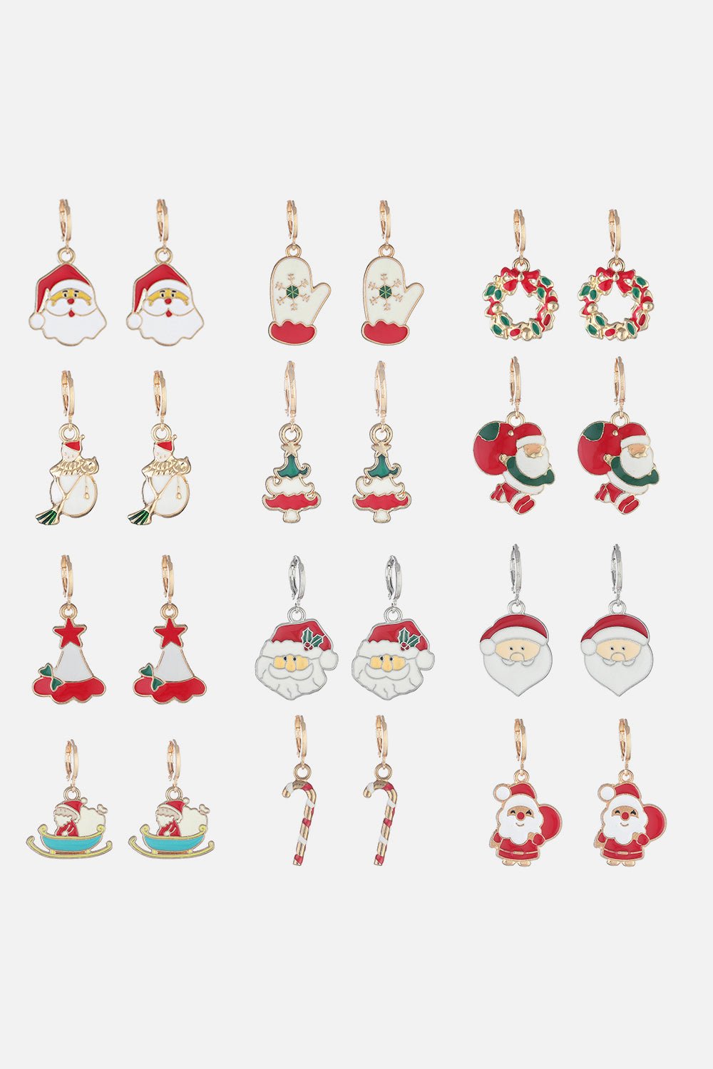 Christmas Theme Alloy Earrings - Runway Regalia