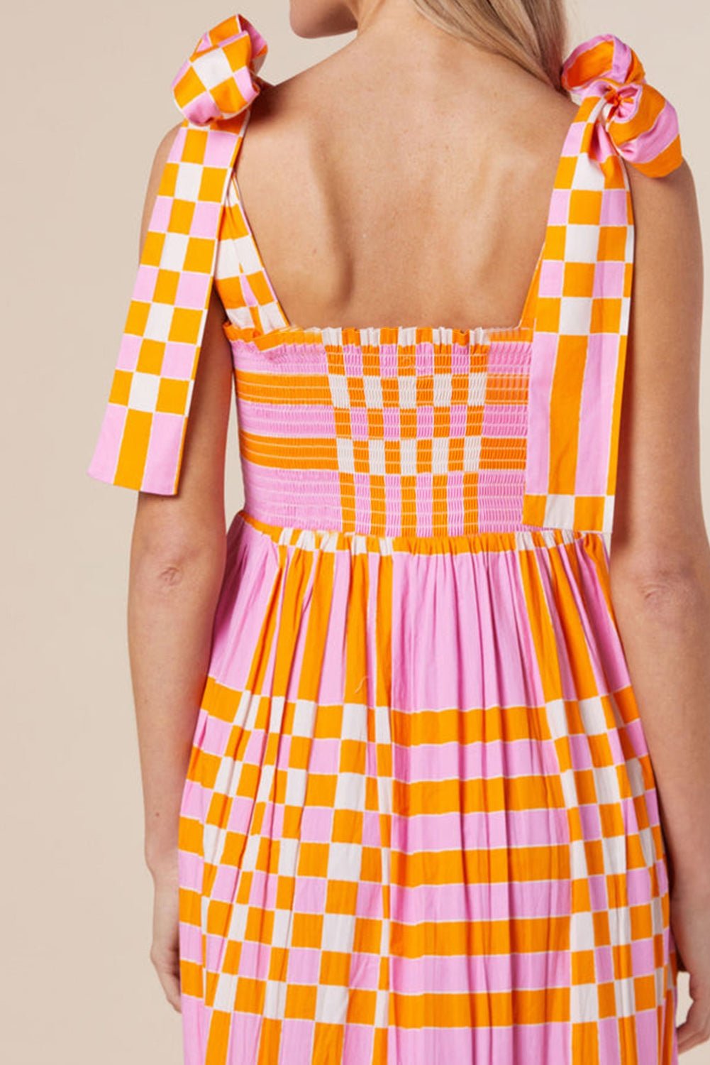 Color Block Tie Shoulder Dress - Runway Regalia