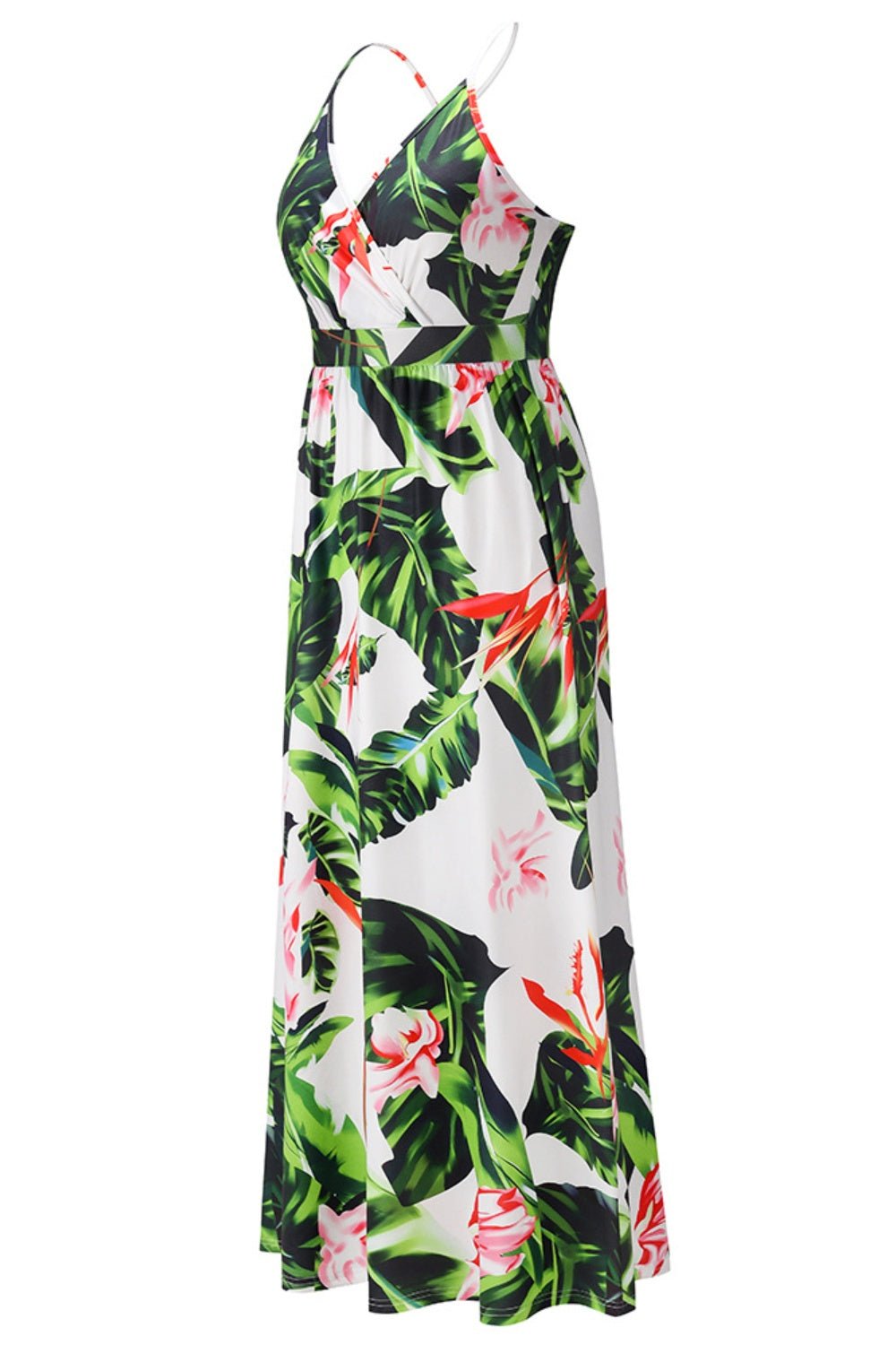 Crisscross Printed Surplice Cami Dress - Runway Regalia