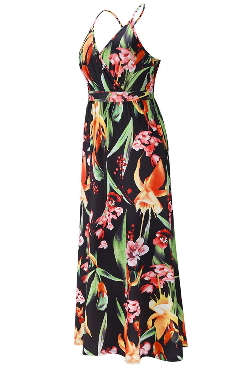 Crisscross Printed Surplice Cami Dress - Runway Regalia