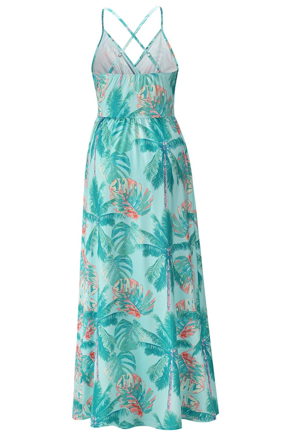 Crisscross Printed Surplice Cami Dress - Runway Regalia