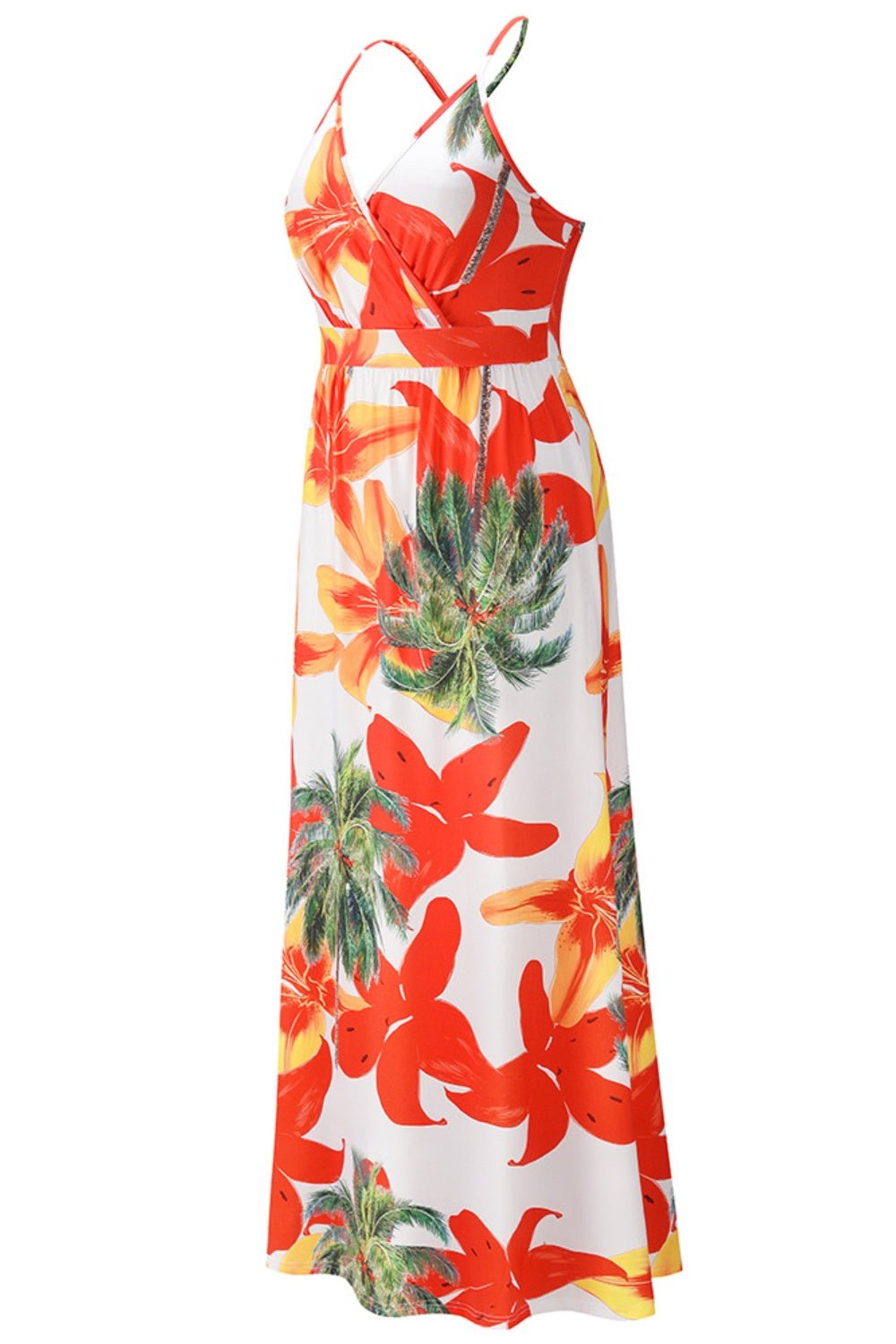 Crisscross Printed Surplice Cami Dress - Runway Regalia