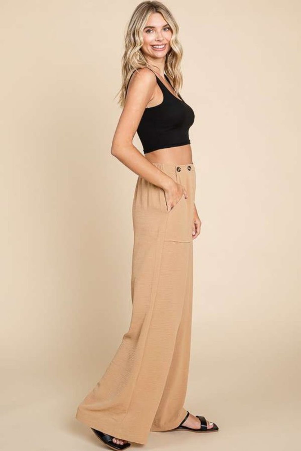 Culture Code Full Size High Waist Wide Leg Cargo Pants - Runway Regalia