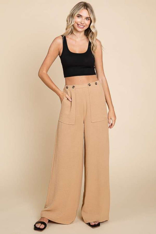 Culture Code Full Size High Waist Wide Leg Cargo Pants - Runway Regalia