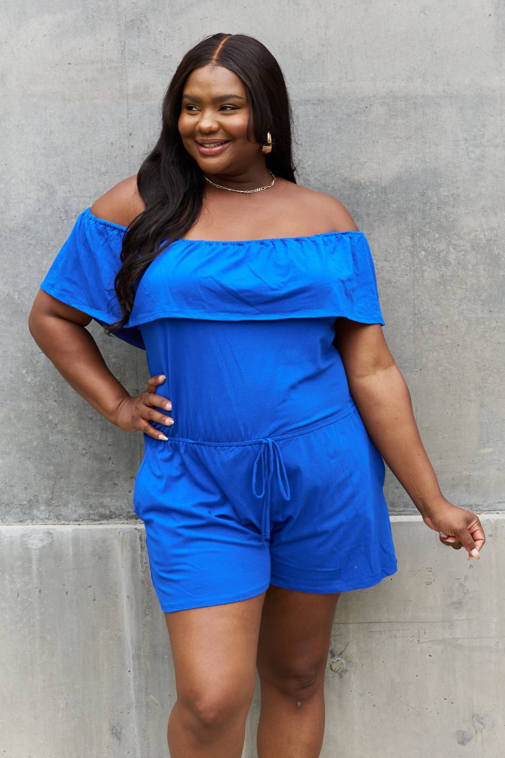 Culture Code Full Size Off The Shoulder Romper - Runway Regalia