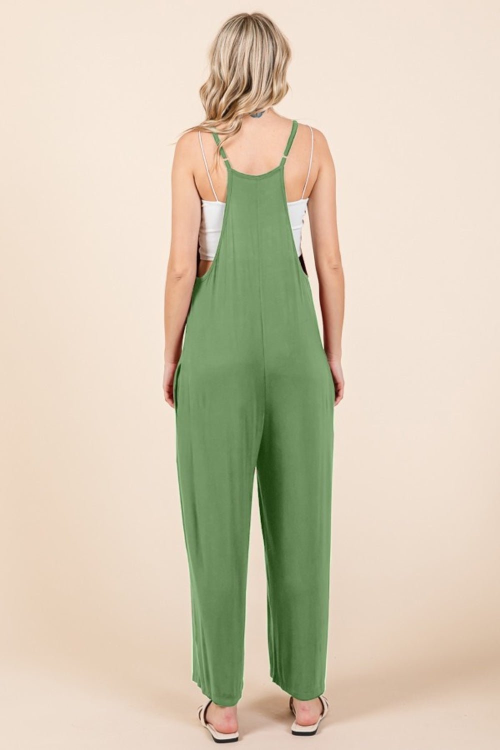 Culture Code Full Size Sleeveless Wide Leg Jumpsuit with Pockets - Runway Regalia