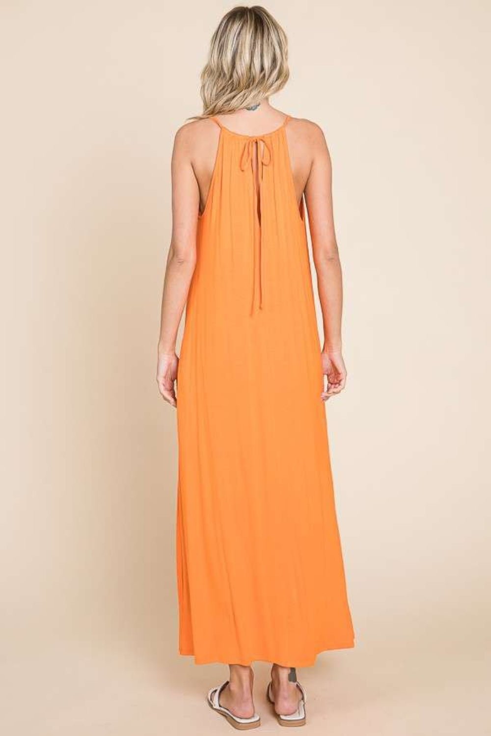 Culture Code Plus Size Tie Back Maxi Cami Dress - Runway Regalia