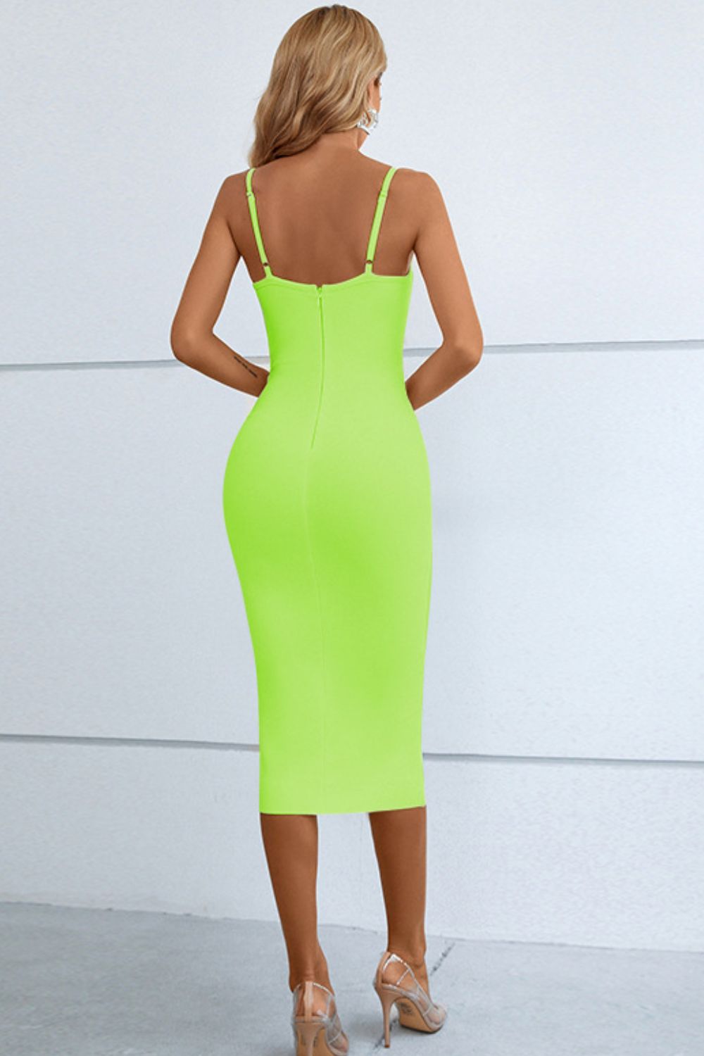 Cutout Spaghetti Strap Bodycon Dress - Runway Regalia