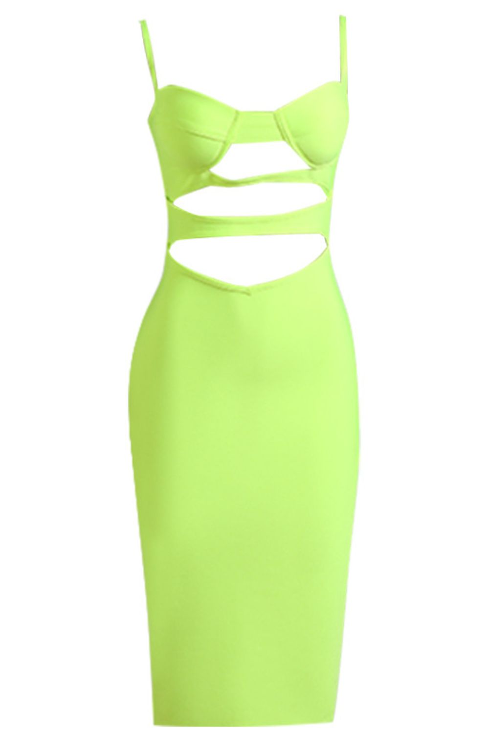 Cutout Spaghetti Strap Bodycon Dress - Runway Regalia