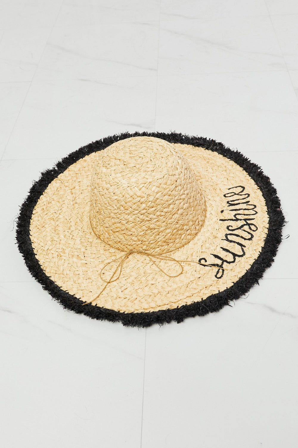 Sombrero de paja con flecos Fame Sunshine